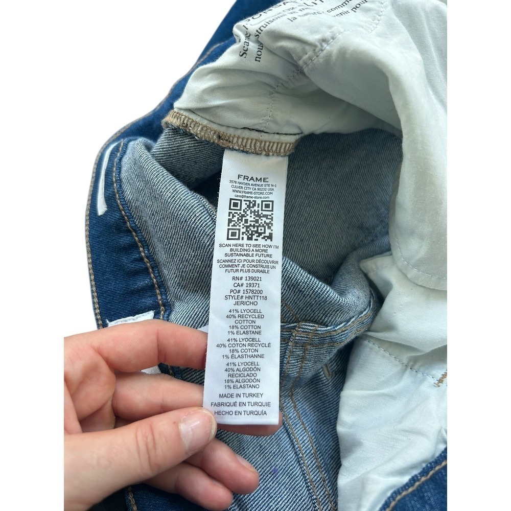 FRAME Denim High N Tight Tapered Leg Jeans Size 26 Blue Wash‎ High Rise - Picture 8 of 9